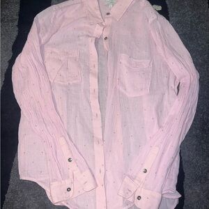 Lucky Brand Light Pink Women’s Casual Button Down Shirt